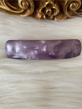 Vintage French Marbled Metal Barrette Made In France